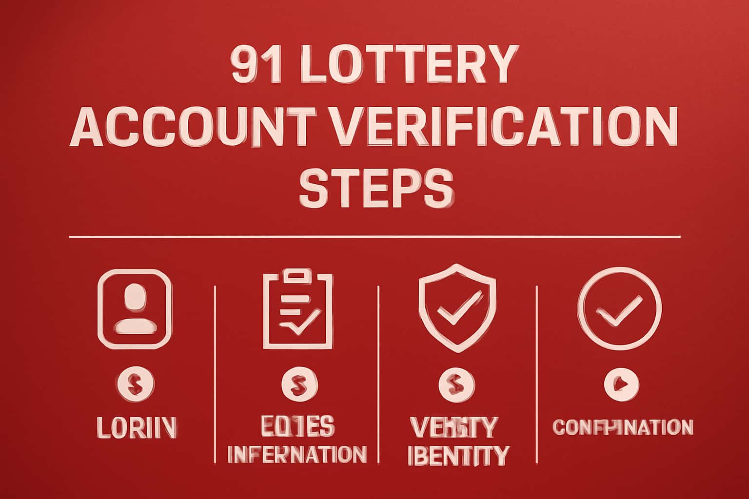 Visual representation of the 91 Lottery account verification steps.