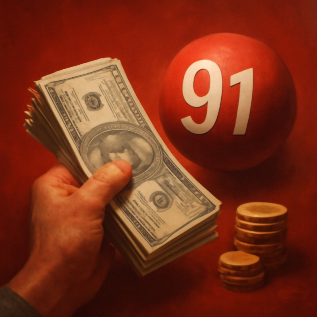 Icon representing 91 Lottery account verification steps.