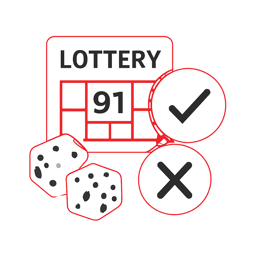 Icon representing 91 Lottery account verification steps.