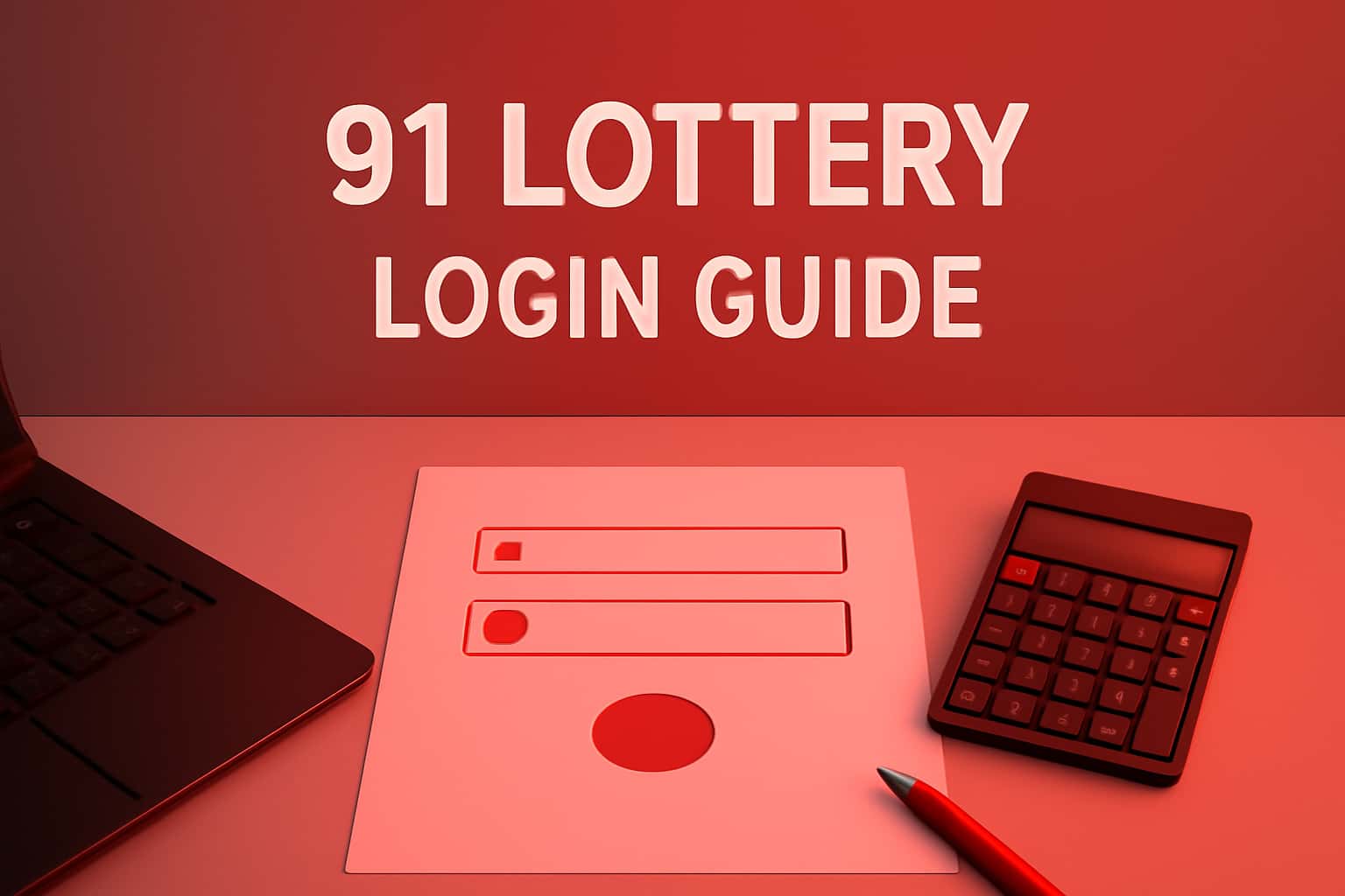An informative scene representing the 91 Lottery Login Guide.