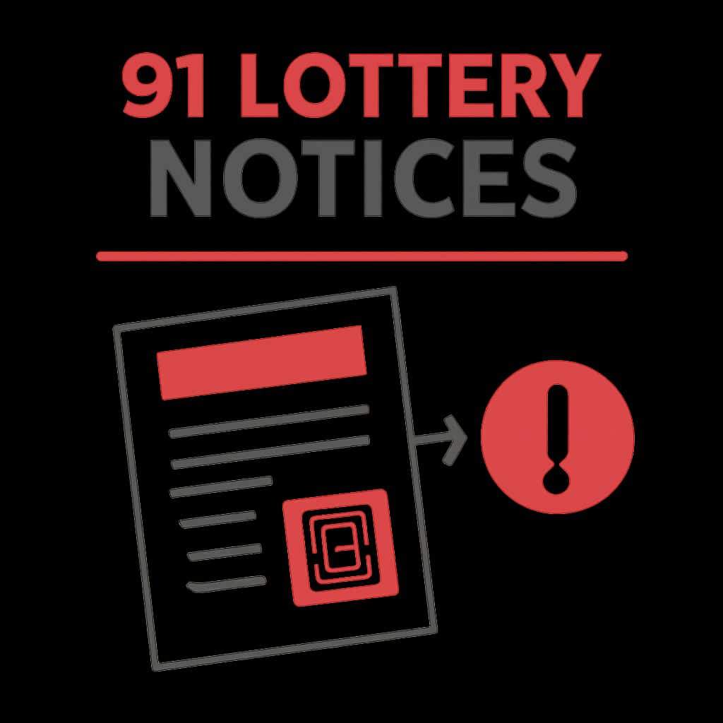 Illustration explaining the concept of 91 Lottery Notices.