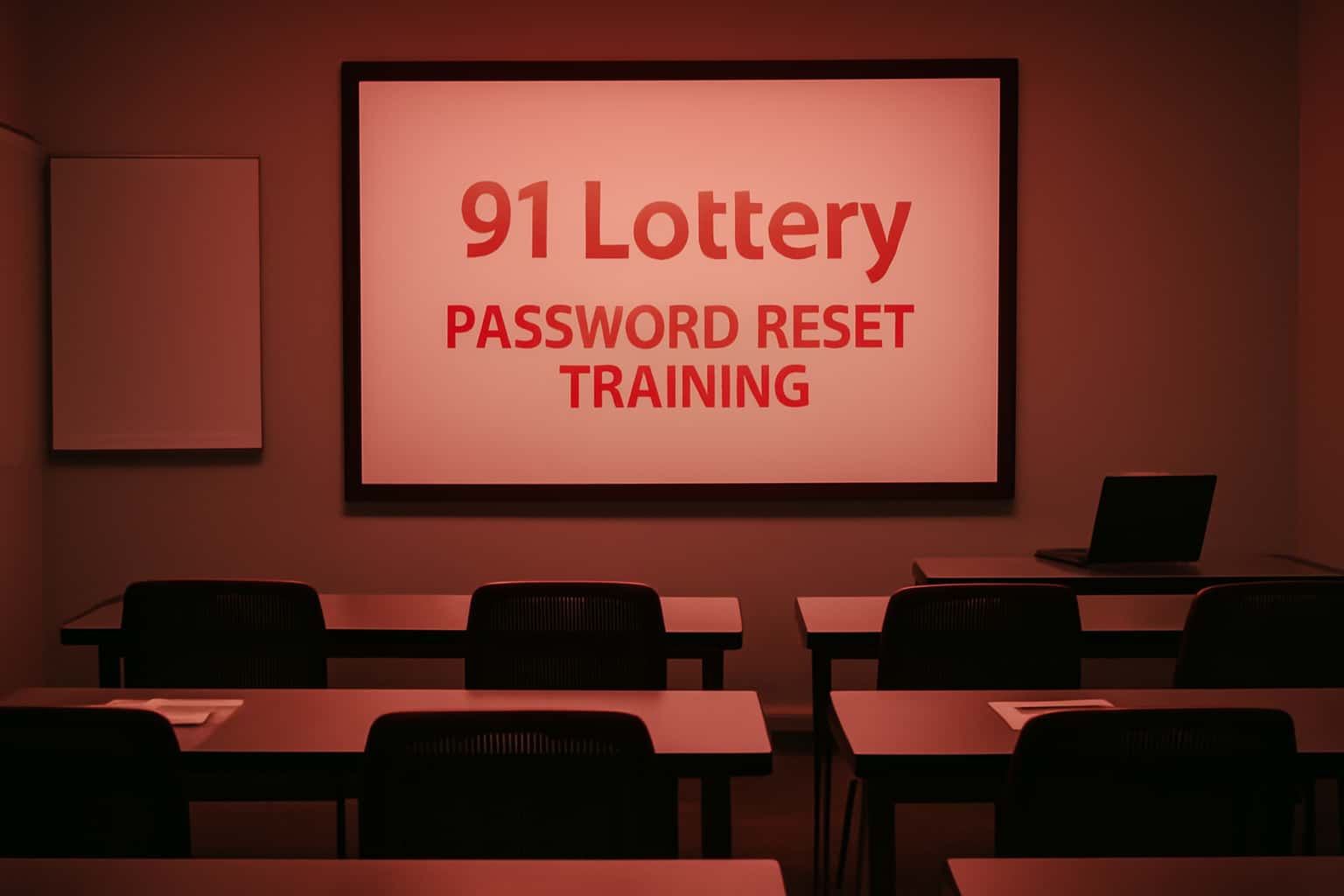 An informative scene illustrating the 91 Lottery Password Reset Training.