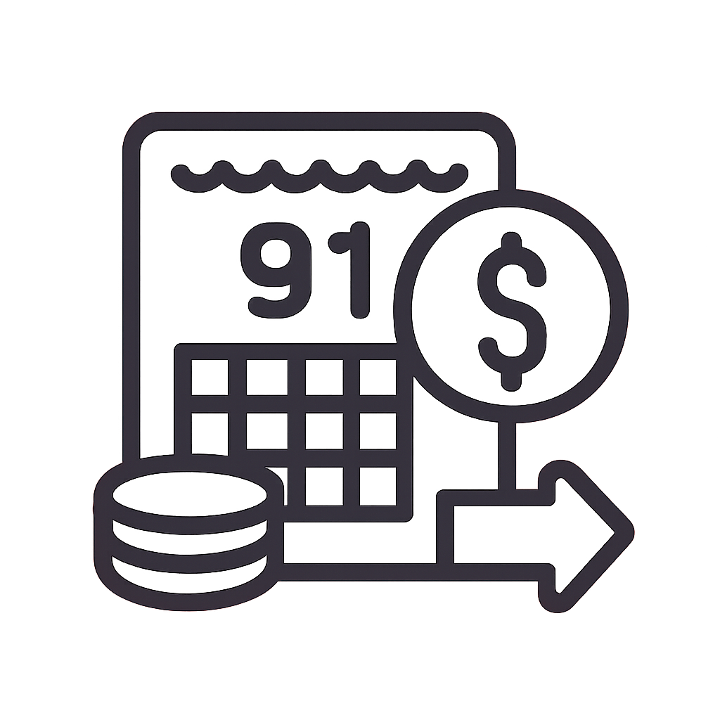 Icon representing guidelines for securing a 91 Lottery account.