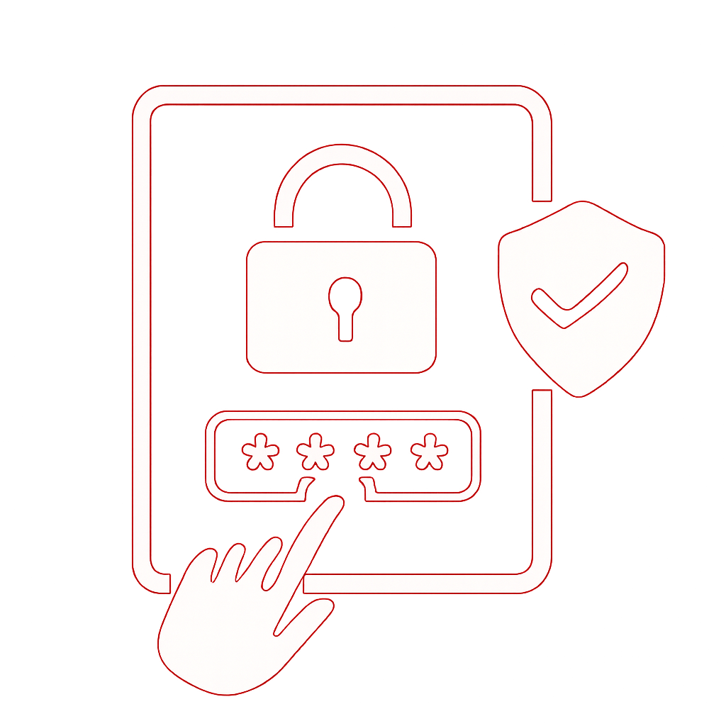 Illustration showing the steps for resetting a 91 Lottery account.