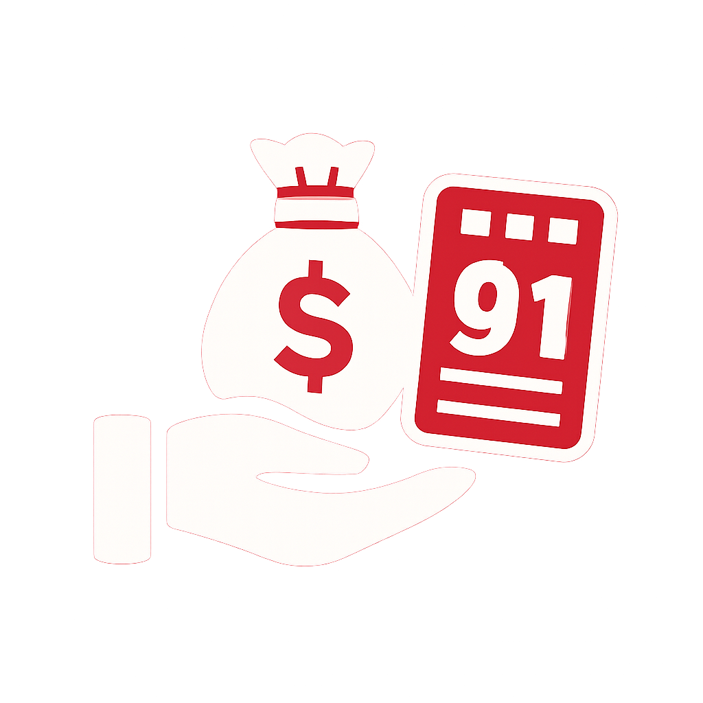 Icon representing guidance for 91 Lottery authentication security.
