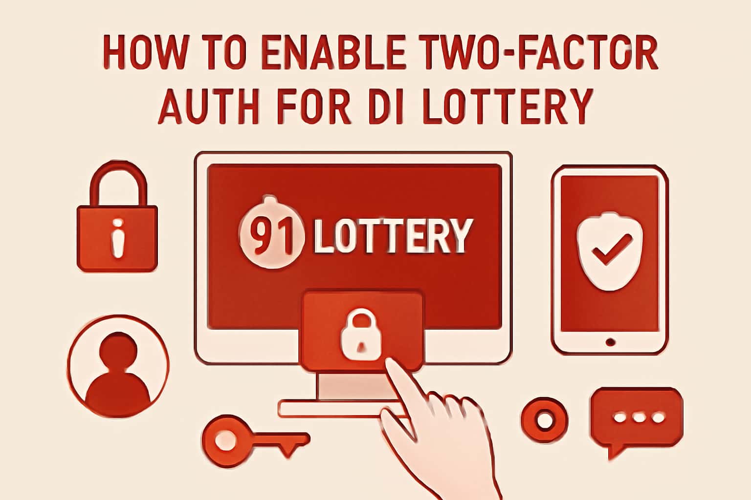 Informational depiction of enabling Two-Factor Authentication for 91 Lottery.