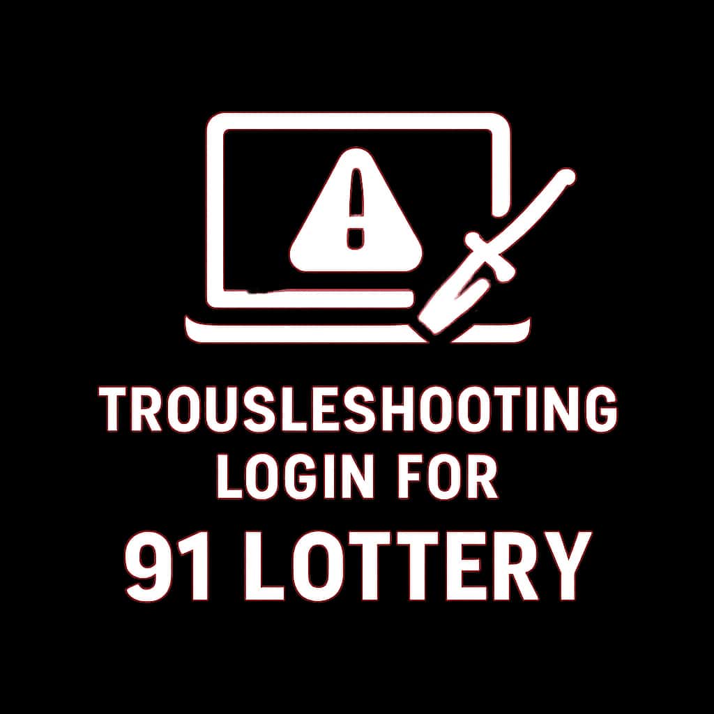 Icon representing troubleshooting login for 91 Lottery.