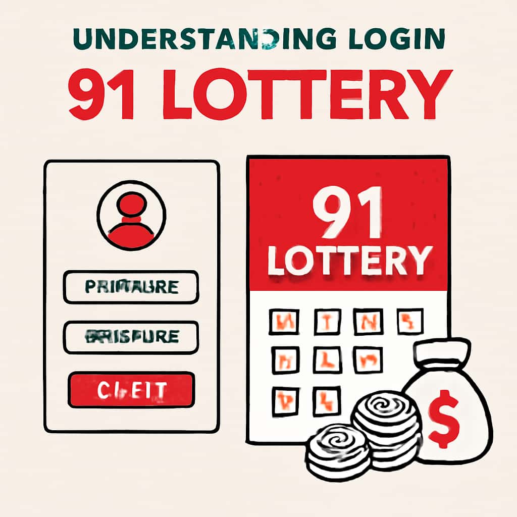 Illustration showing the steps for securing a 91 Lottery account.